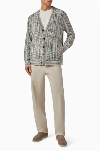 Zig Zag Cardigan in Wool-blend