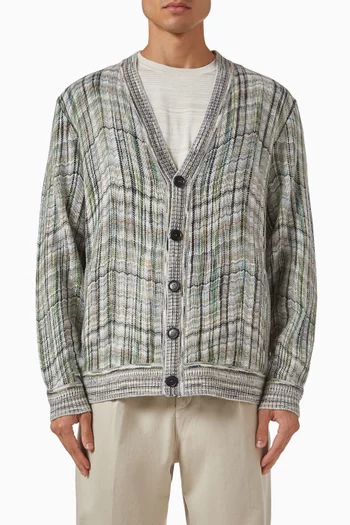 Zig Zag Cardigan in Wool-blend