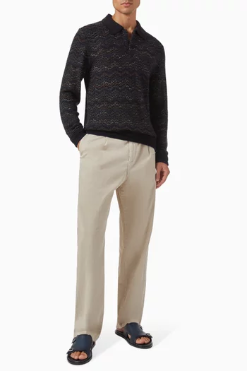 Polo Shirt in Cashmere & Viscose