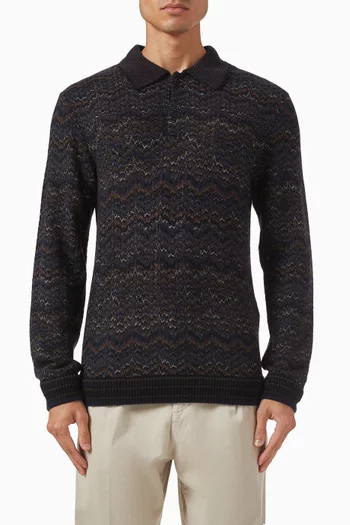 Polo Shirt in Cashmere & Viscose