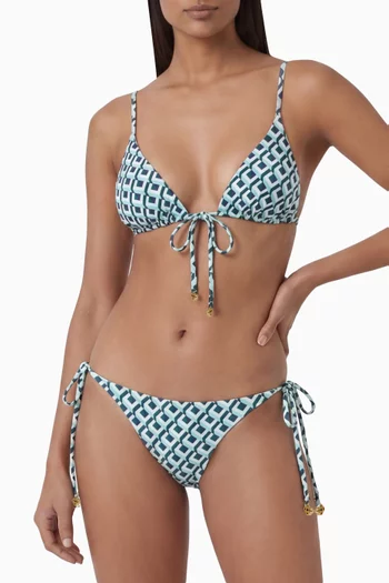Cubist CC Monogram String Beaded Bikini Briefs