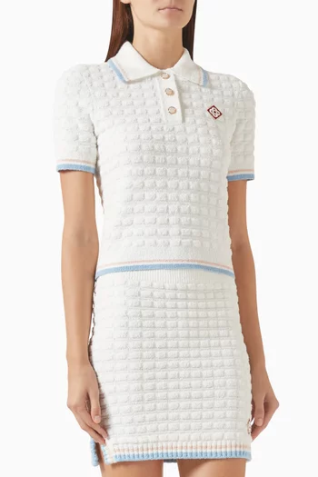 Tennis Polo Shirt in Boucle