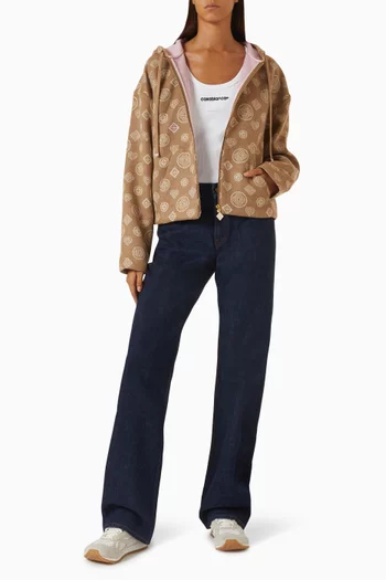 Monogram Hooded Jacket in Wool
