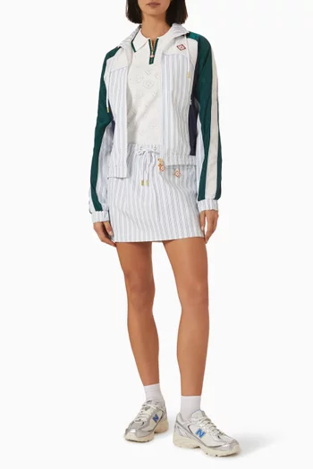 Pinstripe Panelled Track Jacket