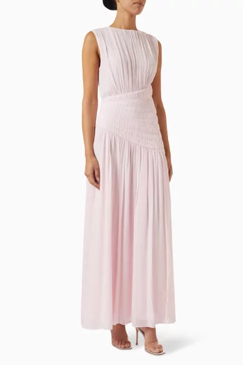 Amina Panelled Ruched Maxi Dress