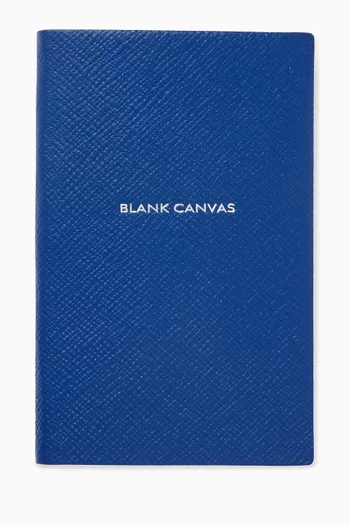 Blank Canvas Notebook in Panama Leather