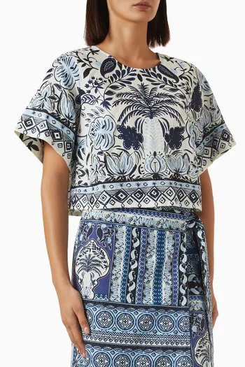 Drew Top in Linen Blend