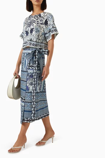 Sandra Skirt in Linen Blend
