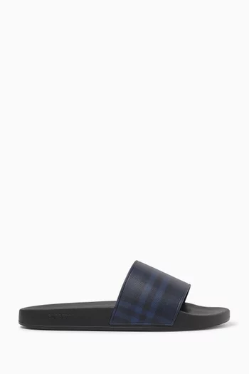 Checked Sandals in Rubber