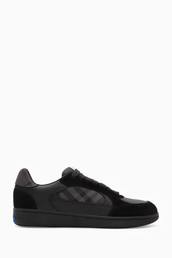 Check Terrace Sneakers in Leather & Suede