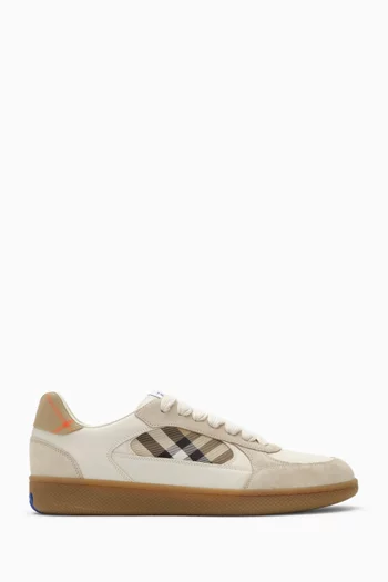 Check Terrace Sneakers in Leather & Suede