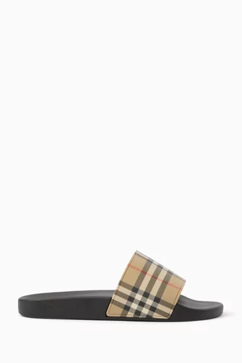 Furley Slides in Vintage Check