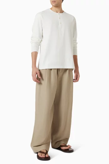 Kuyto Henley T-shirt in Cotton