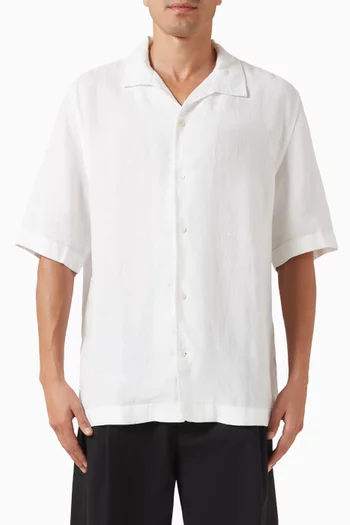 Camp Collar Shirt in Linen