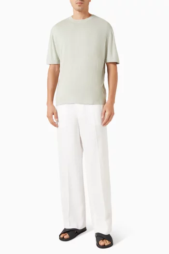 Knitted T-Shirt in Linen
