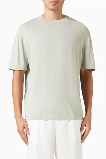 Knitted T-Shirt in Linen