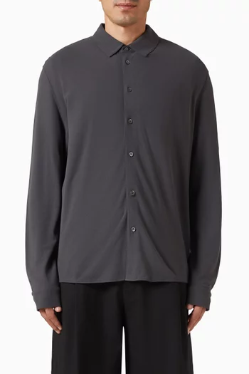 Draped Jersey Shirt in Cotton