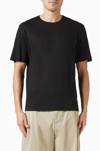 T-Shirt in Linen & Jersey blend