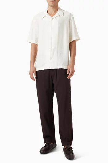 Regular-fit Trousers in Seersucker