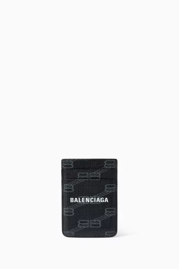 Signature Magnet Card Holder in BB Canvas