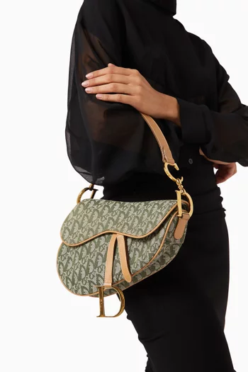 Saddle Shoulder Bag in Monogram Canvas & Leather