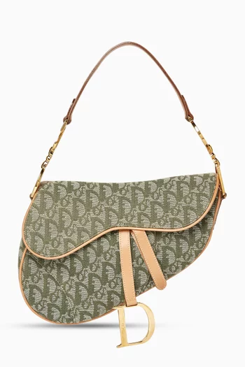 Saddle Shoulder Bag in Monogram Canvas & Leather