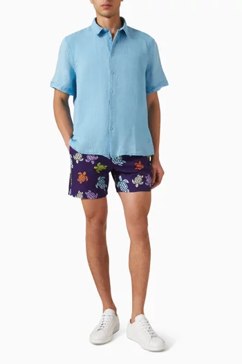 Mahina Tortoise-print Swim Shorts