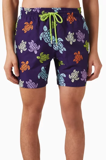 Mahina Tortoise-print Swim Shorts