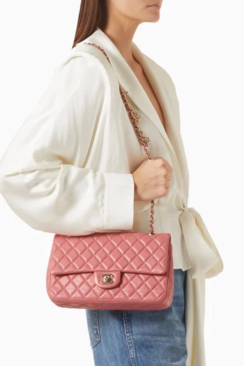 2000s Valentines Single-flap Shoulder Bag in Lambskin Leather
