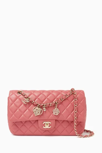 2000s Valentines Single-flap Shoulder Bag in Lambskin Leather