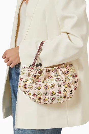 2000s Valentines Top-handle Bag in Cotton Canvas