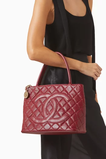 2000s Medallion Tote Bag in Caviar Leather