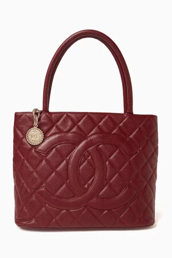 2000s Medallion Tote Bag in Caviar Leather