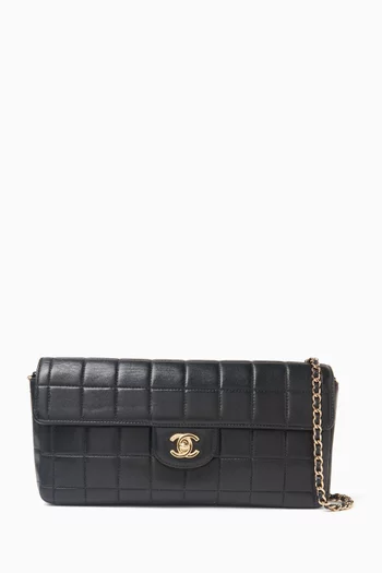 2000s Chocolate Bar Shoulder Bag in Lambskin Leather