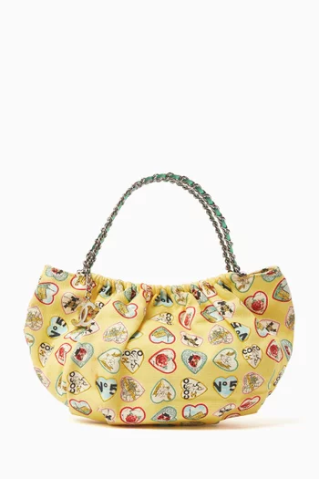 2000s Valentines Top-handle Bag in Cotton Canvas