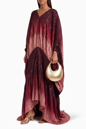 V-neck Ombré Metallic Kaftan