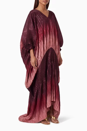 V-neck Ombré Metallic Kaftan