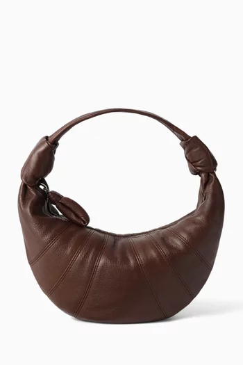 Mini Fortune Croissant Bag in Goat Leather