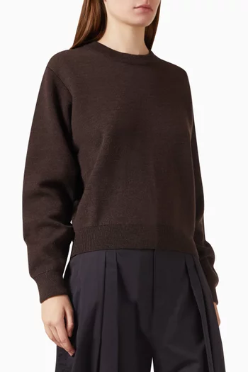Short Sweater in Felted Merino Wool