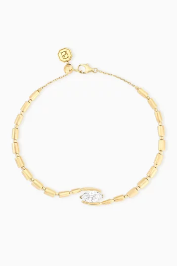 Uraeus Diamond Bracelet in 18kt Gold