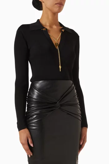 Jewel Chain Bodysuit in Viscose-blend