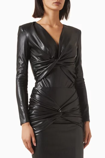 Knot Bodysuit in Eco Leather