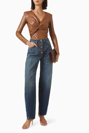 Knot Bodysuit in Eco Leather