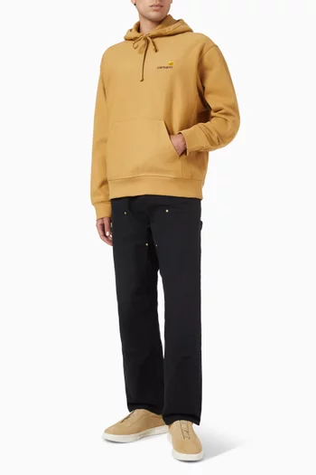Hooded American Script Sweatshirt in Brushed Fleece