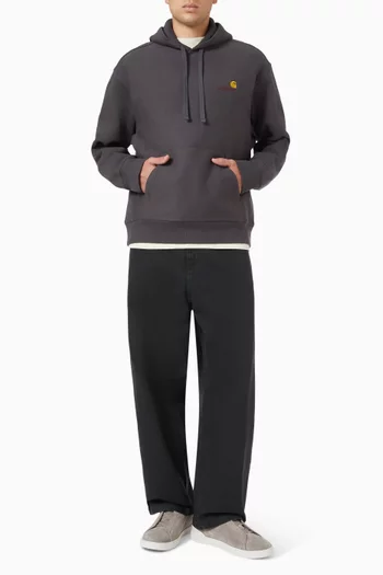 Hooded American Script Sweatshirt in Brushed Fleece