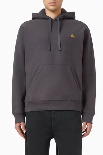 Hooded American Script Sweatshirt in Brushed Fleece