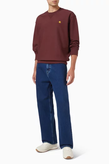 Payson Wide Straight Jeans in Denim