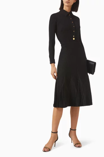 Corset Shirt Bodysuit in Crepe Jersey