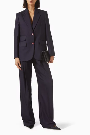 Pinstripe Blazer in Wool