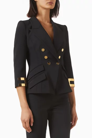 Jewel Blazer in Double-layer Crepe